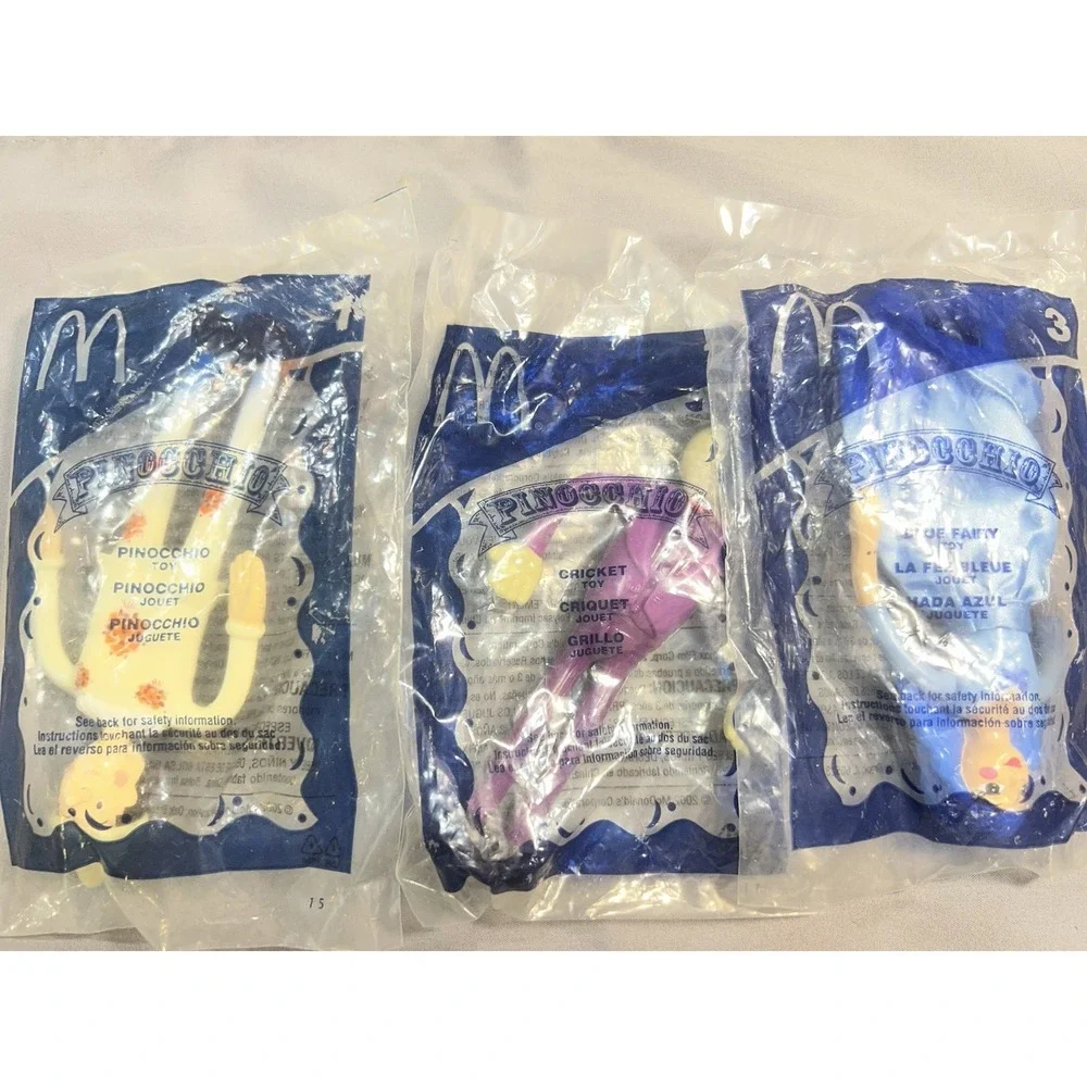 MCDONDALDS PINOCCHIO TOYS #1, #2 & #3‎ ALL SEALED (2577)